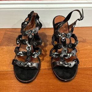 Coach Women’s MH Sandal Cll MXM Brown/White & Gunmetal size 10